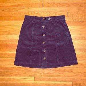 🐝 3/$20!! Navy blue corduroy skirt
